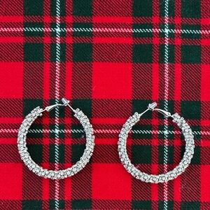 Dazzling Crystal Hoop Earrings